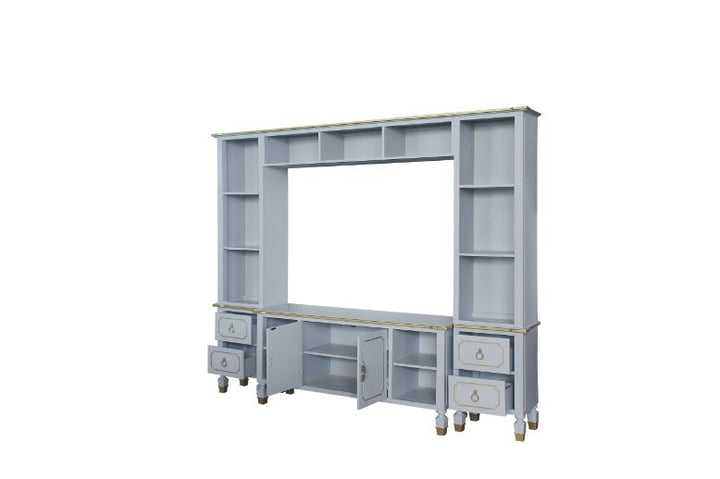 ACME House Marchese Pearl Gray Finish Entertainment Center Model 91990 - MONAVILLA