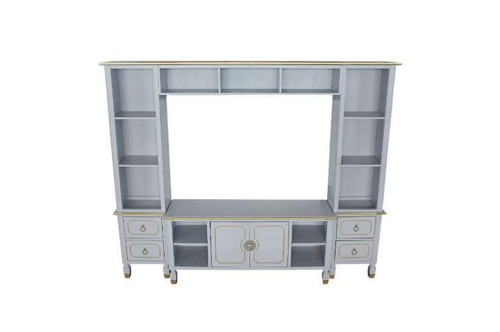 ACME House Marchese Pearl Gray Finish Entertainment Center Model 91990 - MONAVILLA