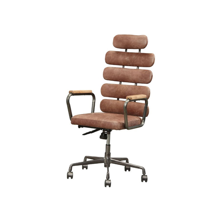 ACME Calan Vintage Whiskey Top Grain Leather Executive Office Chair Model 92110 - MONAVILLA