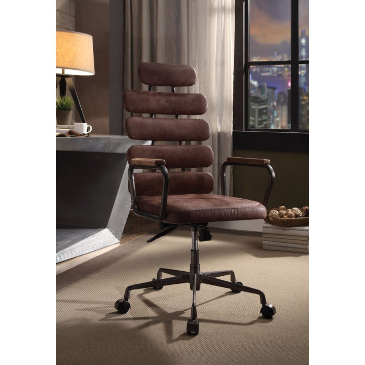 ACME Calan Vintage Whiskey Top Grain Leather Executive Office Chair Model 92110 - MONAVILLA