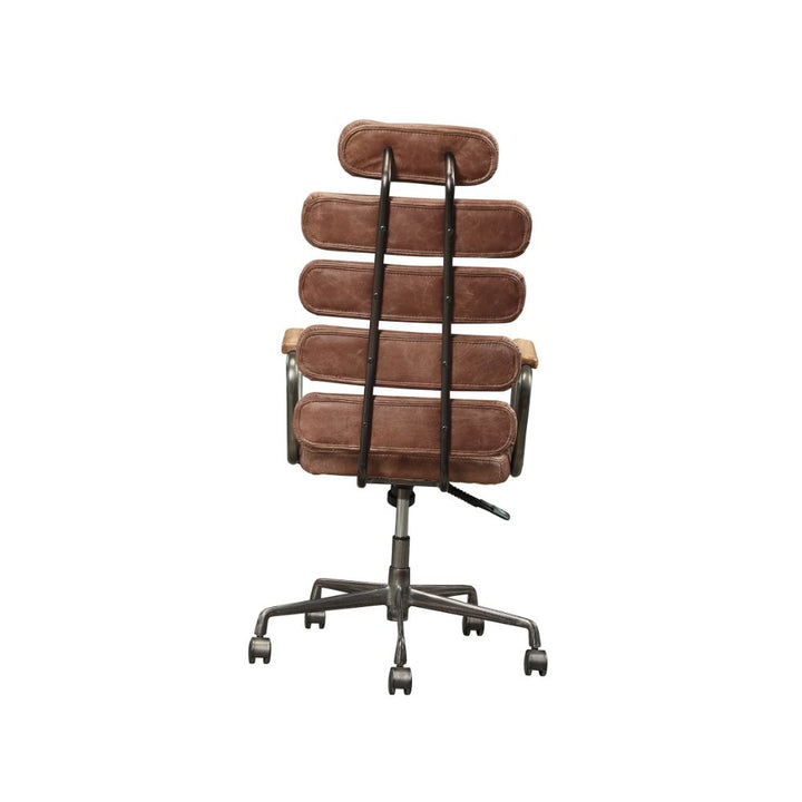 ACME Calan Vintage Whiskey Top Grain Leather Executive Office Chair Model 92110 - MONAVILLA