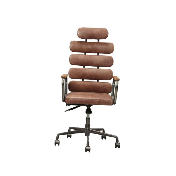 ACME Calan Vintage Whiskey Top Grain Leather Executive Office Chair Model 92110 - MONAVILLA
