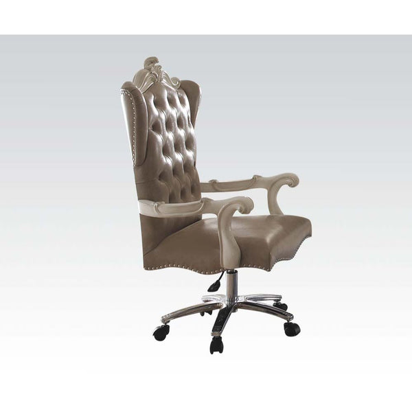 ACME Versailles Vintage Gray PU & Bone White Executive Office Chair Model 92277 - MONAVILLA