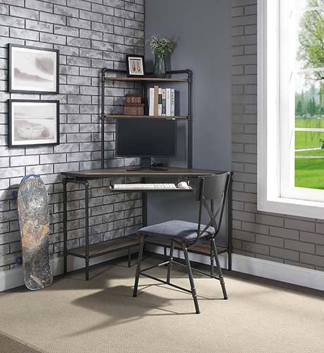 ACME Brantley Antique Oak & Sandy Gray Finish Office Chair Model 92297 - MONAVILLA