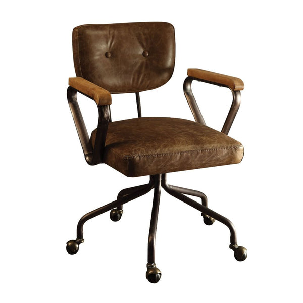 ACME Hallie Vintage Whiskey Top Grain Leather Executive Office Chair Model 92410 - MONAVILLA