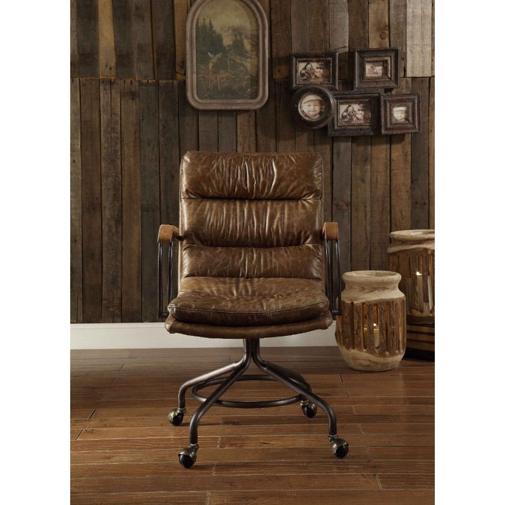 ACME Harith Vintage Whiskey Top Grain Leather Executive Office Chair Model 92416 - MONAVILLA
