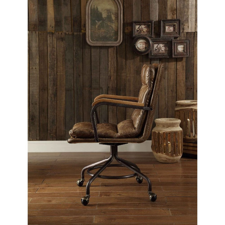 ACME Harith Vintage Whiskey Top Grain Leather Executive Office Chair Model 92416 - MONAVILLA