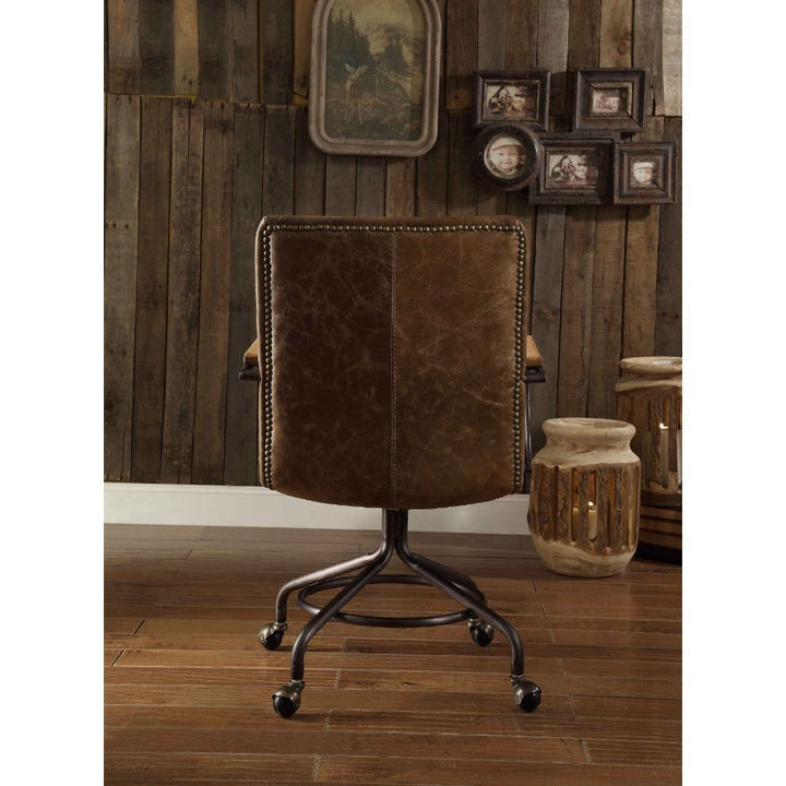 ACME Harith Vintage Whiskey Top Grain Leather Executive Office Chair Model 92416 - MONAVILLA
