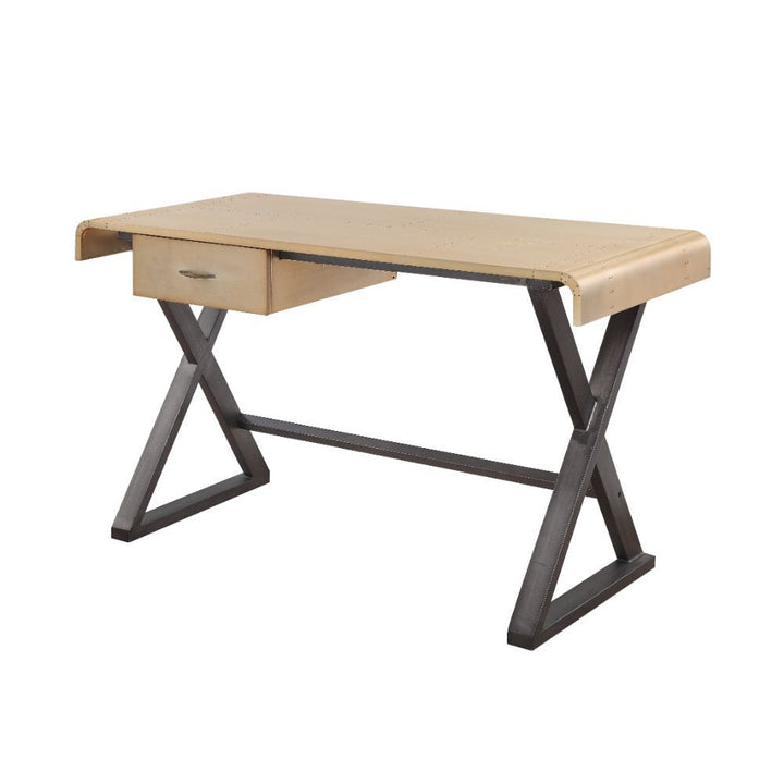 ACME Danton Gold Aluminum Desk Model 92424 - MONAVILLA