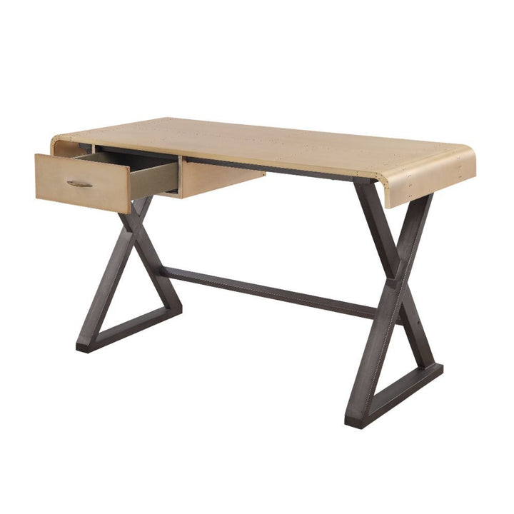ACME Danton Gold Aluminum Desk Model 92424 - MONAVILLA