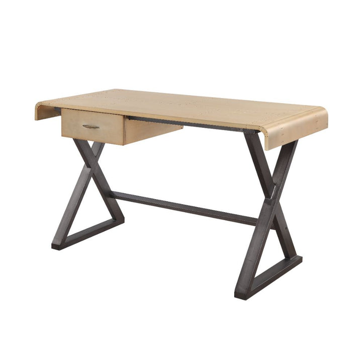ACME Danton Gold Aluminum Desk Model 92424 - MONAVILLA