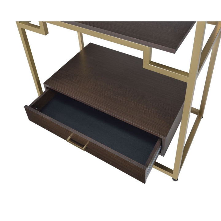 ACME Yumia Gold & Clear Glass Bookshelf Model 92787 - MONAVILLA