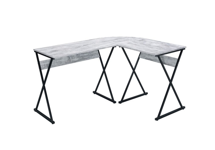 ACME Zafiri Antique White & Black Finish Writing Desk Model 92812 - MONAVILLA