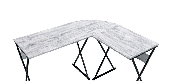 ACME Zafiri Antique White & Black Finish Writing Desk Model 92812 - MONAVILLA