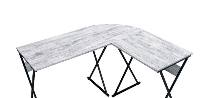 ACME Zafiri Antique White & Black Finish Writing Desk Model 92812 - MONAVILLA
