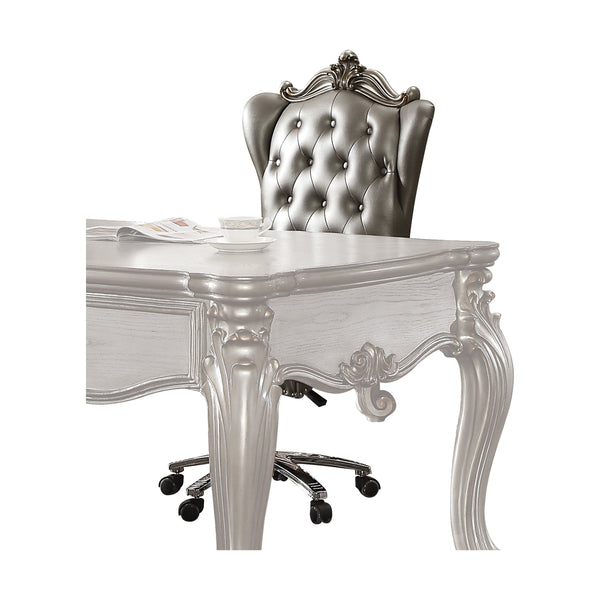 ACME Versailles Silver PU & Antique Platinum Executive Office Chair Model 92822 - MONAVILLA