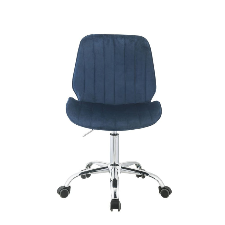 ACME Muata Twilight Blue Velvet & Chrome Office Chair Model 92932 - MONAVILLA
