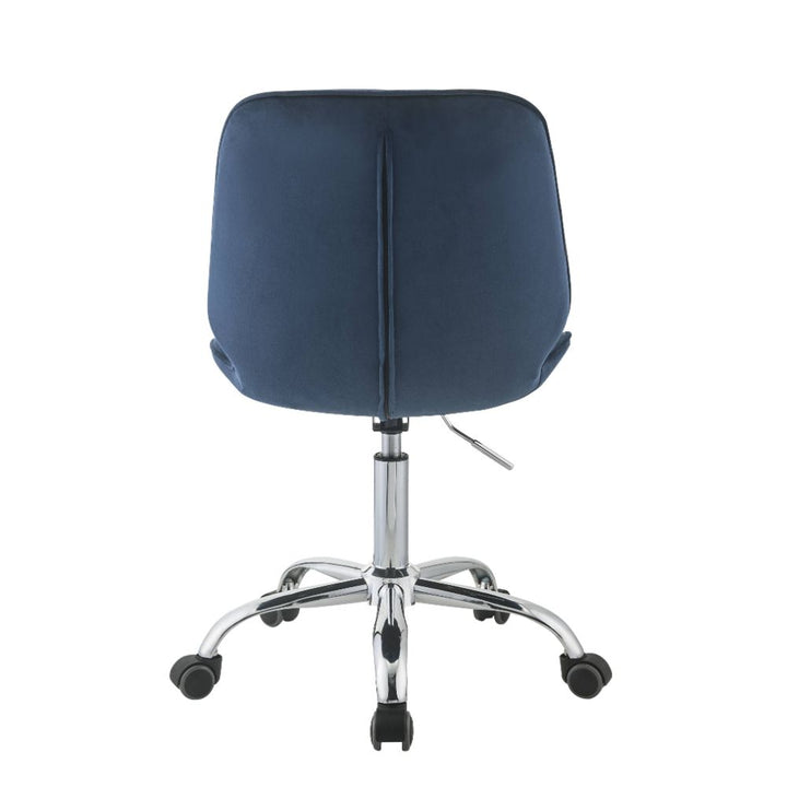 ACME Muata Twilight Blue Velvet & Chrome Office Chair Model 92932 - MONAVILLA