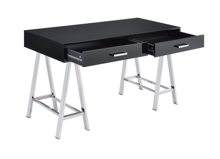 ACME Coleen Black High Gloss & Chrome Finish Desk Model 93045 - MONAVILLA