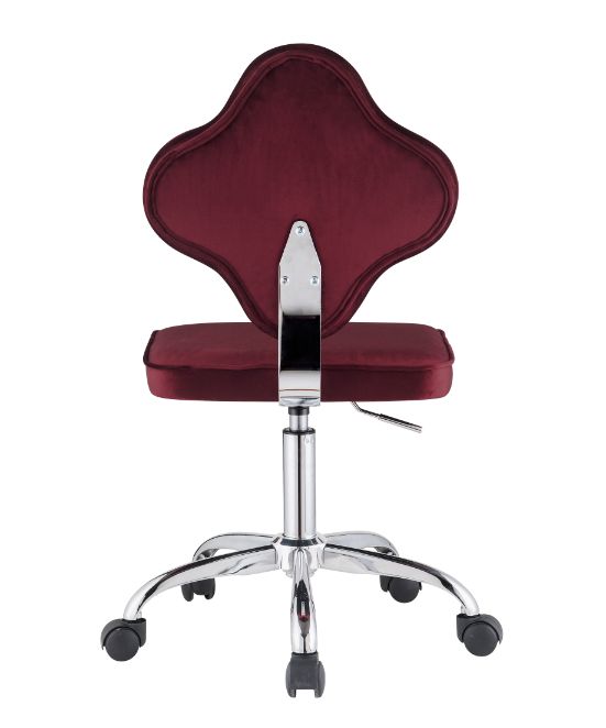 ACME Clover Red Velvet Office Chair Model 93070 - MONAVILLA