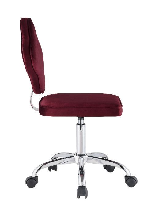 ACME Clover Red Velvet Office Chair Model 93070 - MONAVILLA