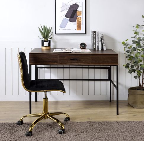 ACME Verster Oak & Black Finish Desk Model 93092 - MONAVILLA