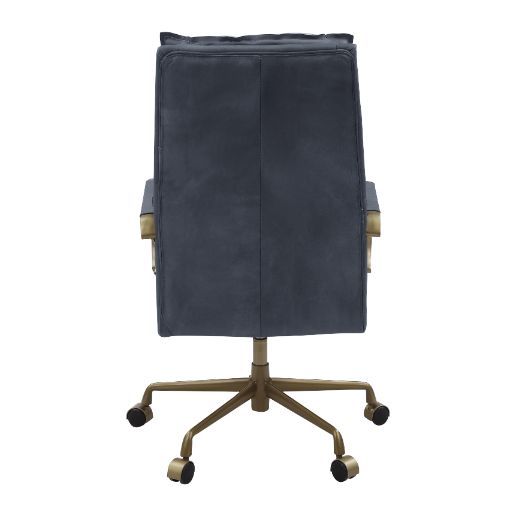 ACME Tinzud Gray Leather Office Chair Model 93165 - MONAVILLA