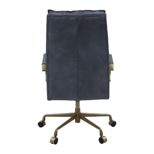 ACME Tinzud Gray Leather Office Chair Model 93165 - MONAVILLA