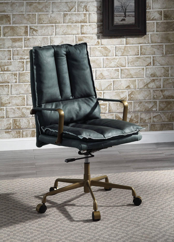 ACME Tinzud Dark Green Finish Office Chair Model 93166 - MONAVILLA