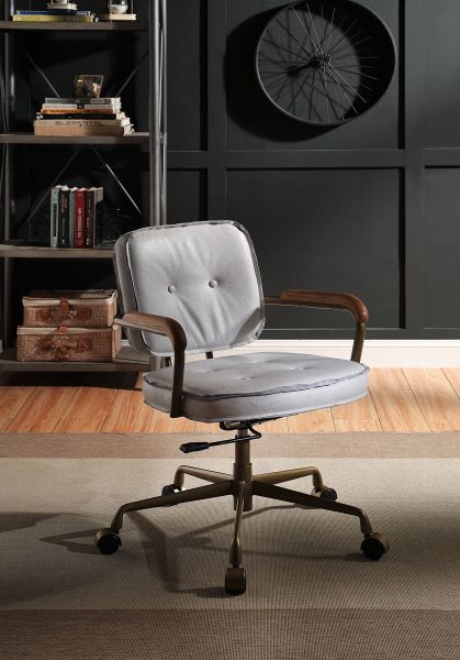 ACME Siecross Vintage White Finish Office Chair Model 93172 - MONAVILLA