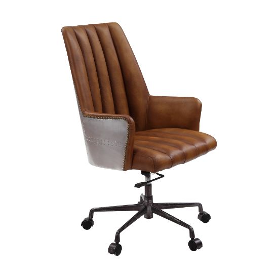 ACME Salvol Sahara Leather & Aluminum Office Chair Model 93176 - MONAVILLA