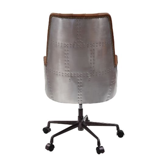 ACME Salvol Sahara Leather & Aluminum Office Chair Model 93176 - MONAVILLA