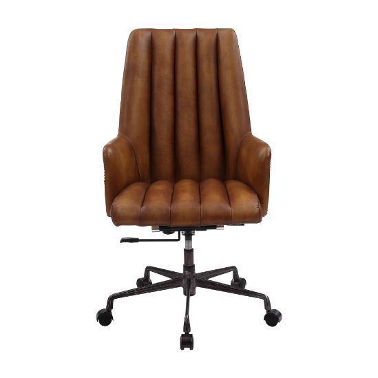 ACME Salvol Sahara Leather & Aluminum Office Chair Model 93176 - MONAVILLA