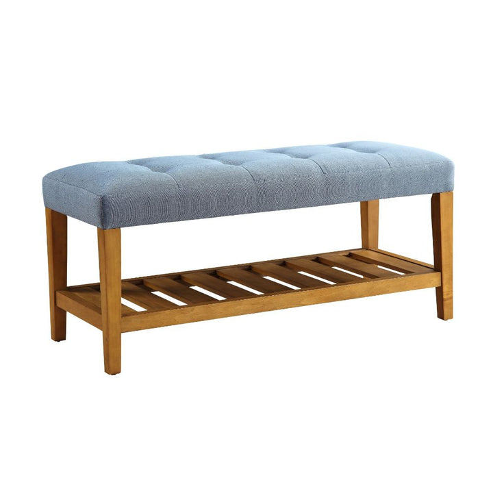 ACME Charla Blue & Oak Bench Model 96684 - MONAVILLA