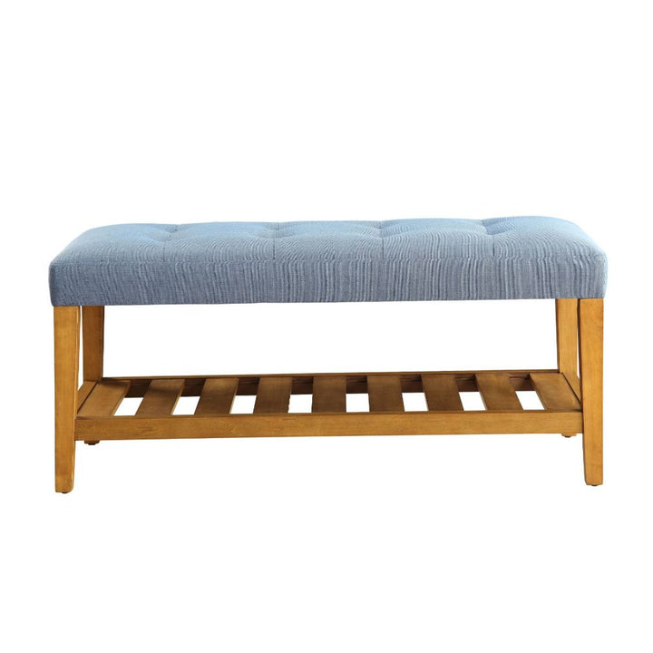 ACME Charla Blue & Oak Bench Model 96684 - MONAVILLA