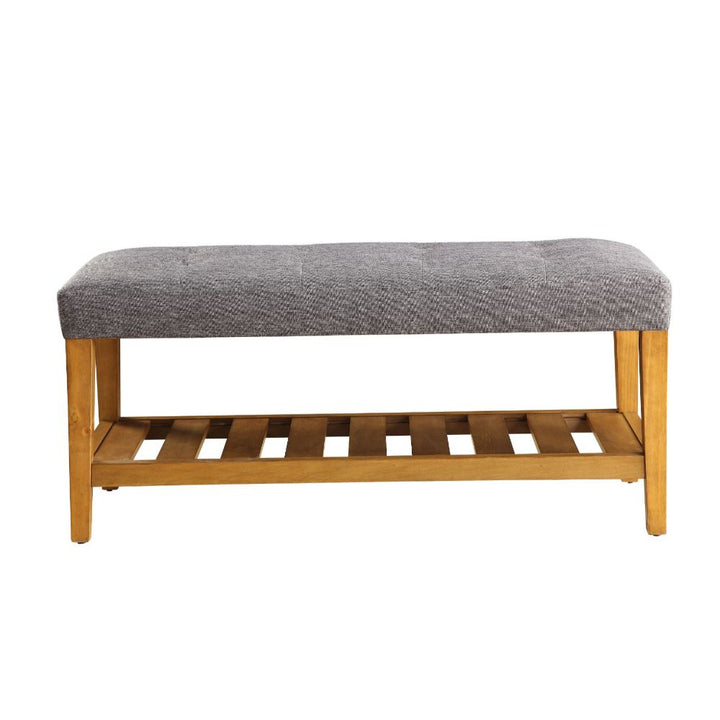 ACME Charla Gray & Oak Bench Model 96686 - MONAVILLA