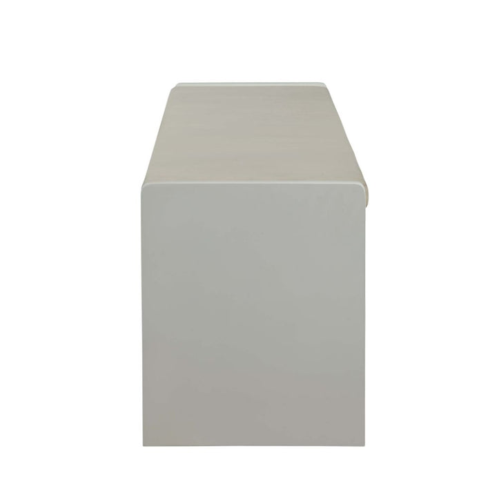 ACME Berci Beige Fabric & White Bench Model 96775 - MONAVILLA