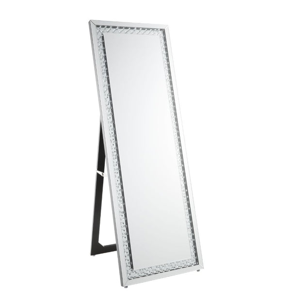 ACME Nysa Mirrored & Faux Crystals Accent Mirror Model 97025 - MONAVILLA