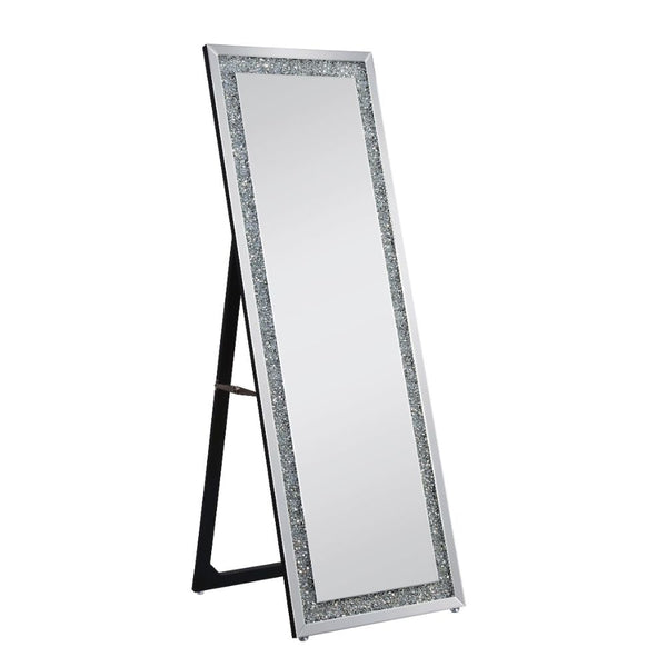 ACME Noralie Mirrored & Faux Diamonds Accent Mirror Model 97156 - MONAVILLA