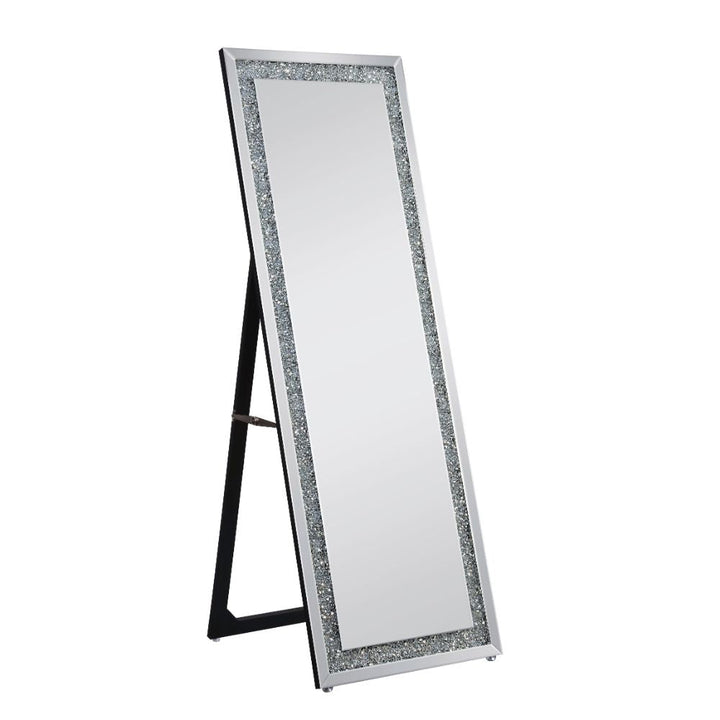 ACME Noralie Mirrored & Faux Diamonds Accent Mirror Model 97156 - MONAVILLA