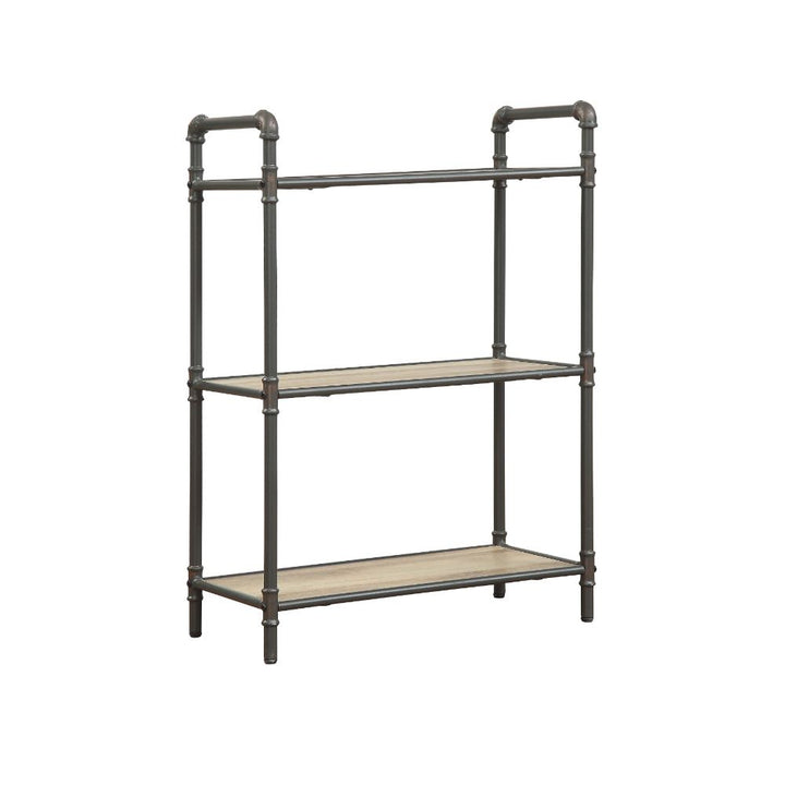 ACME Itzel Antique Oak & Sandy Gray Bookshelf Model 97162 - MONAVILLA