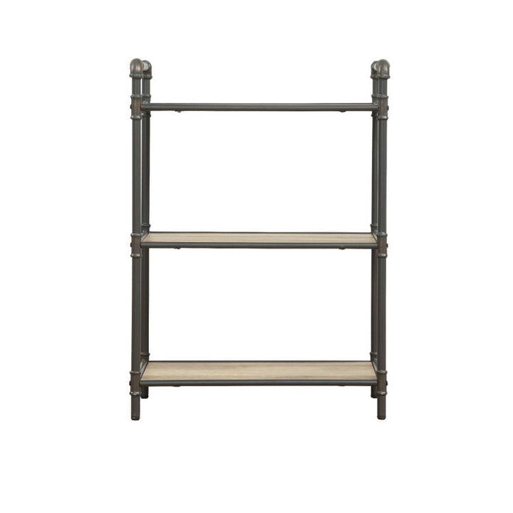 ACME Itzel Antique Oak & Sandy Gray Bookshelf Model 97162 - MONAVILLA