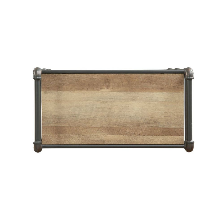 ACME Itzel Antique Oak & Sandy Gray Bookshelf Model 97162 - MONAVILLA