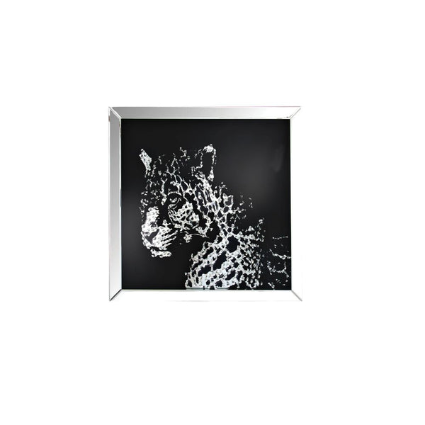 ACME Nevina Mirrored & Faux Crystal Leopard Wall Art Model 97316 - MONAVILLA