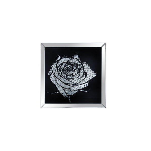 ACME Nevina Mirrored & Faux Crystal Rose Wall Art Model 97320 - MONAVILLA