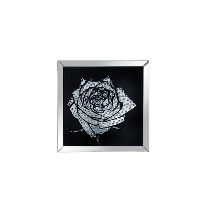 ACME Nevina Mirrored & Faux Crystal Rose Wall Art Model 97320 - MONAVILLA
