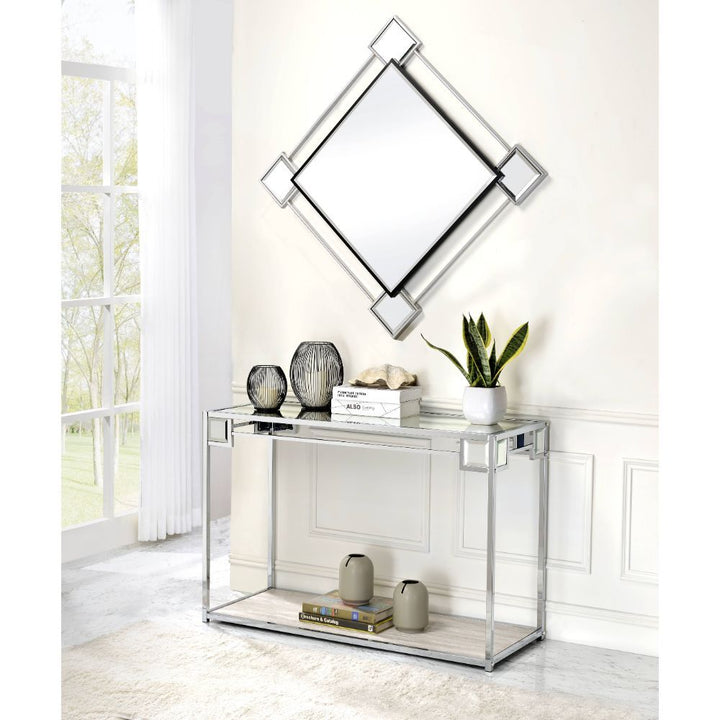 ACME Asbury Mirrored & Chrome Wall Mirror Model 97467 - MONAVILLA
