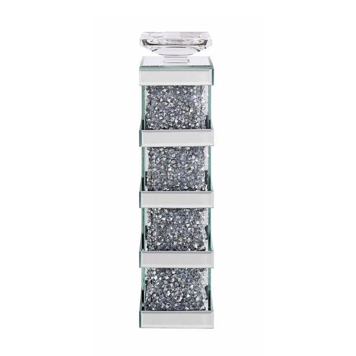 ACME Noralie Mirrored & Faux Diamonds Accent Candleholder Model 97620 - MONAVILLA