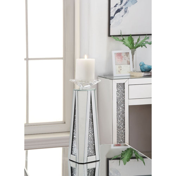 ACME Nowles Mirrored & Faux Stones Accent Candleholder Model 97623 - MONAVILLA