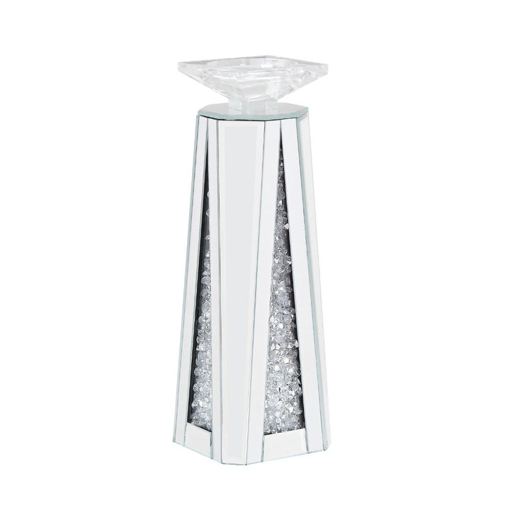 ACME Nowles Mirrored & Faux Stones Accent Candleholder Model 97623 - MONAVILLA